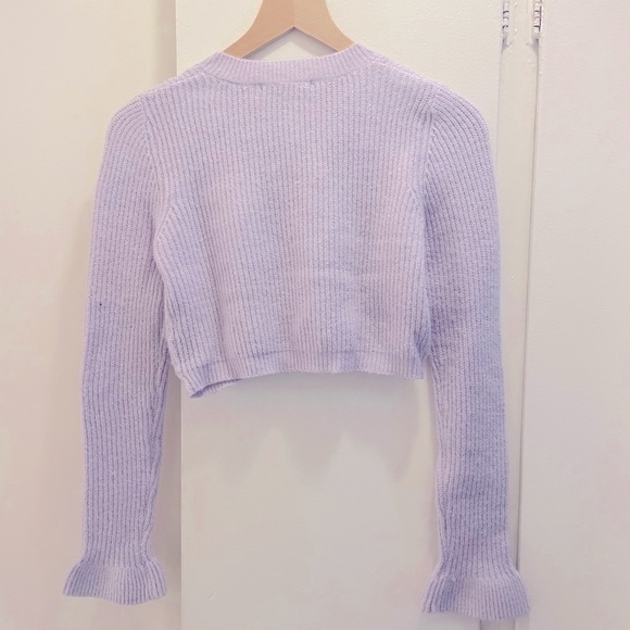 Cardigan / Cropped top long sleeve in light purple from Forever 21 - Picture 2 of 4